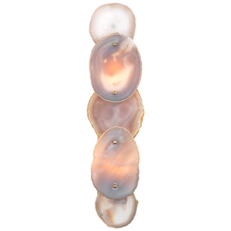 Image 3 Jamie Young Trinity 26" High Pale Lavender and Brass Wall Sconce more views