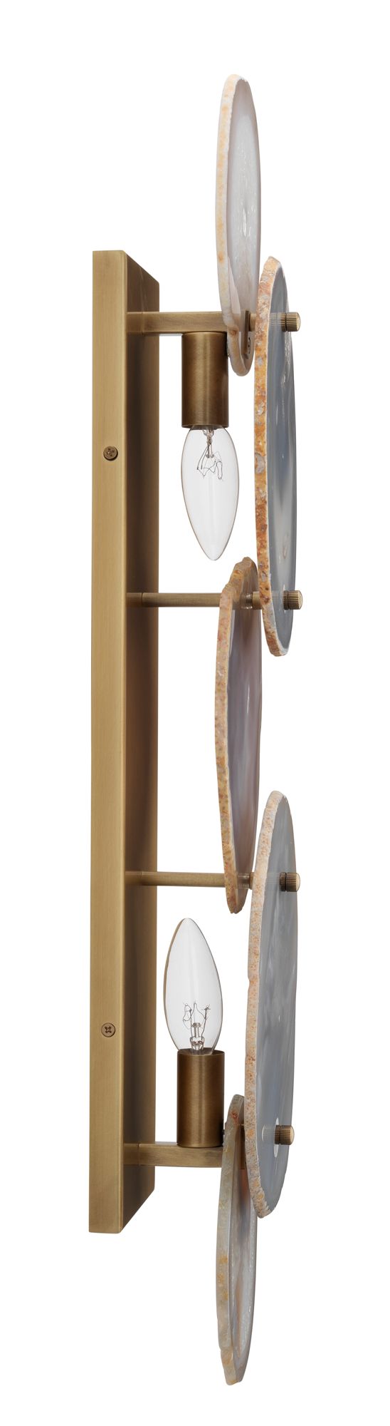 Image 5 Jamie Young Trinity 26" High Pale Lavender and Brass Wall Sconce more views