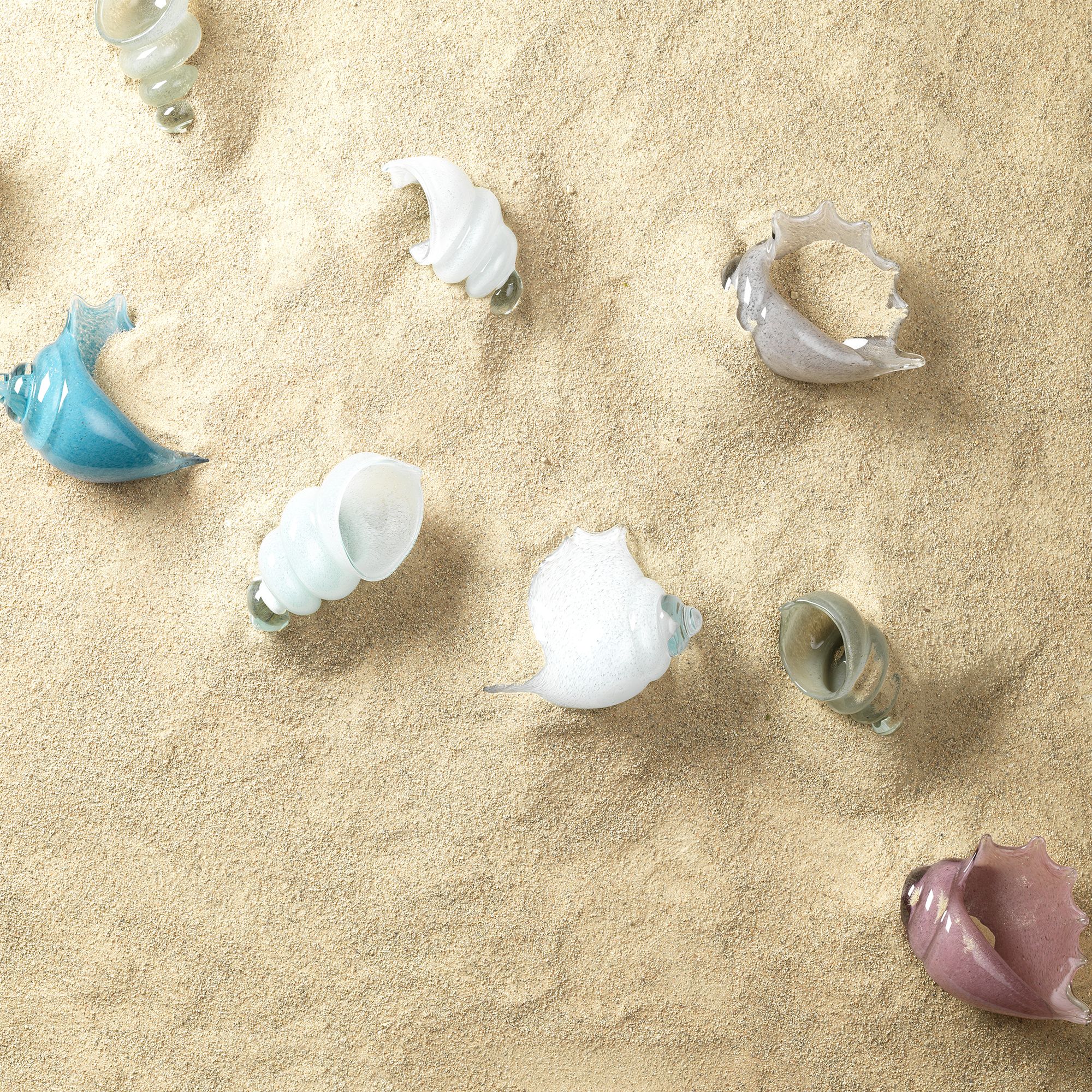 Jamie Young Triton 9" Wide Warm Gray Glass Shell Figurine