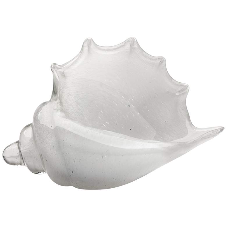 Image 2 Jamie Young Triton White Blown Glass Decorative Shell