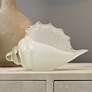 Jamie Young Triton White Blown Glass Decorative Shell