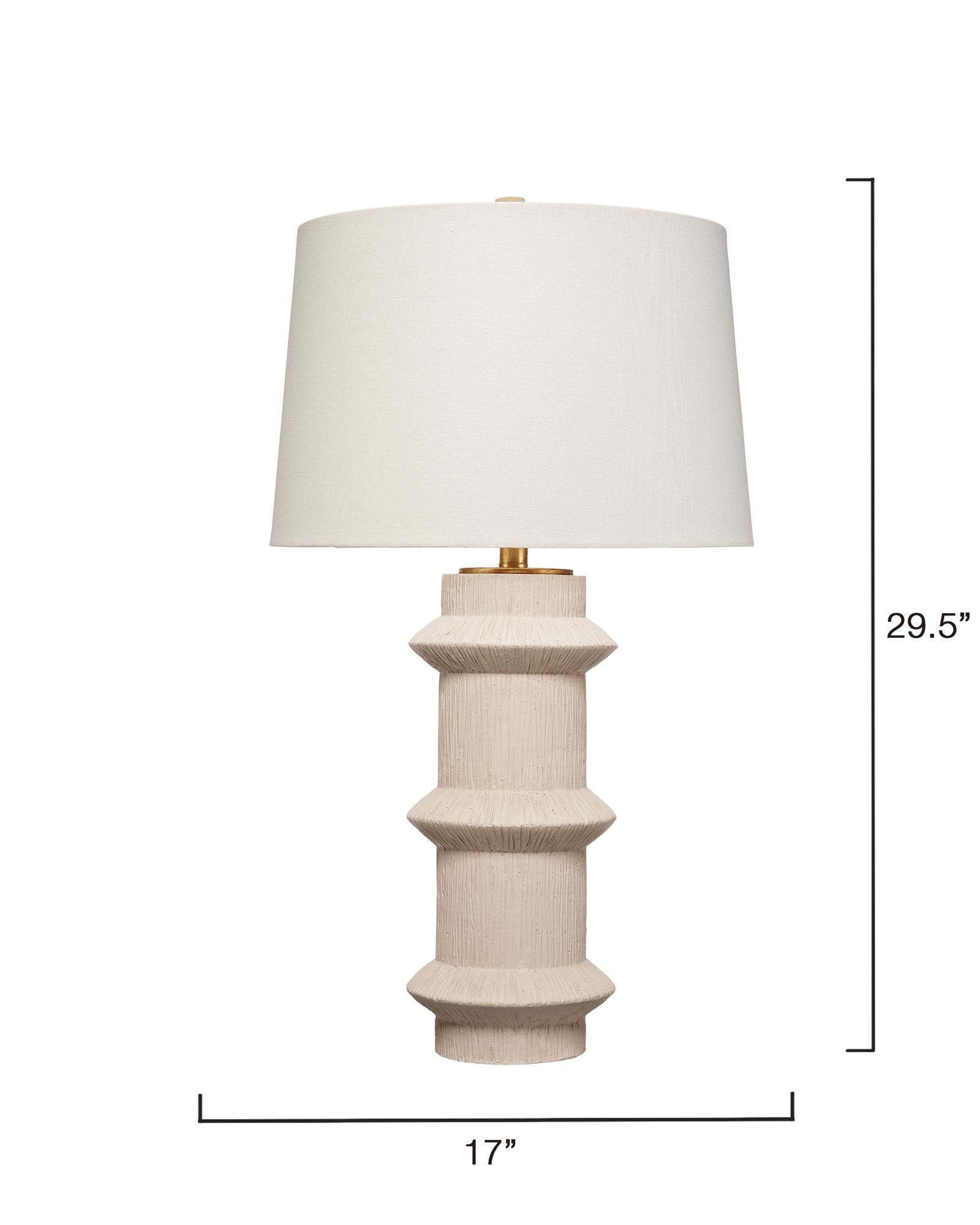 Image 3 Jamie Young Trousdale Polyresin Table Lamp with Linen Shade more views