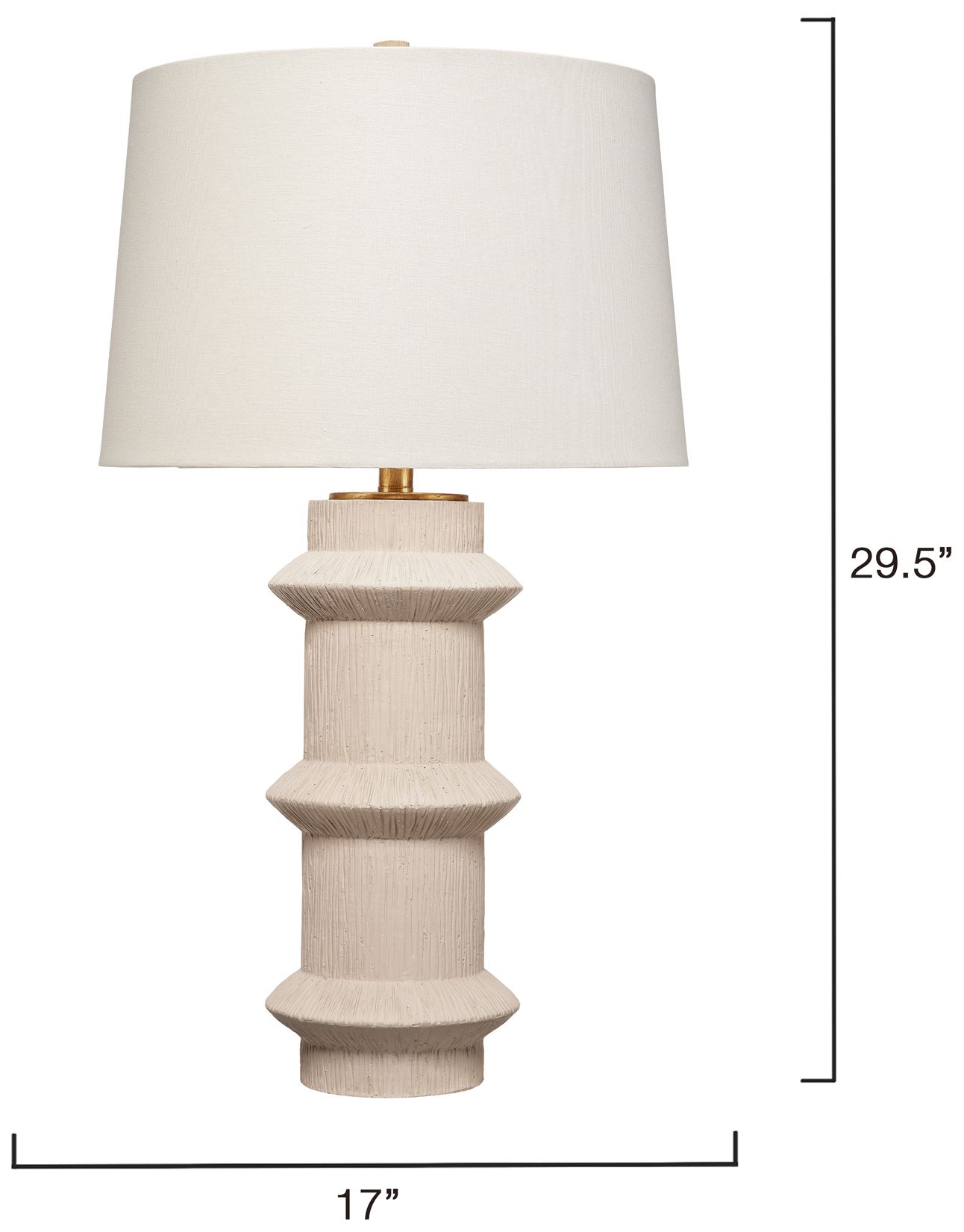 Image 5 Jamie Young Trousdale Polyresin Table Lamp with Linen Shade more views