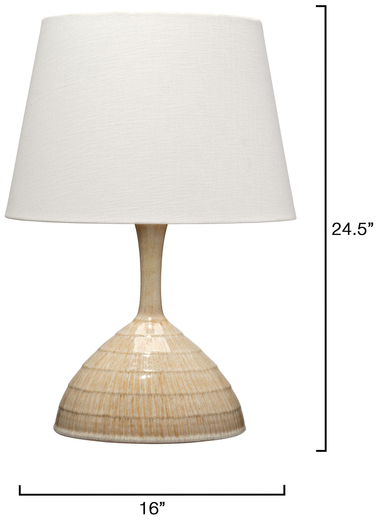 Image 3 Jamie Young Trumpet Ceramic Table Lamp 24.5" in Beige more views