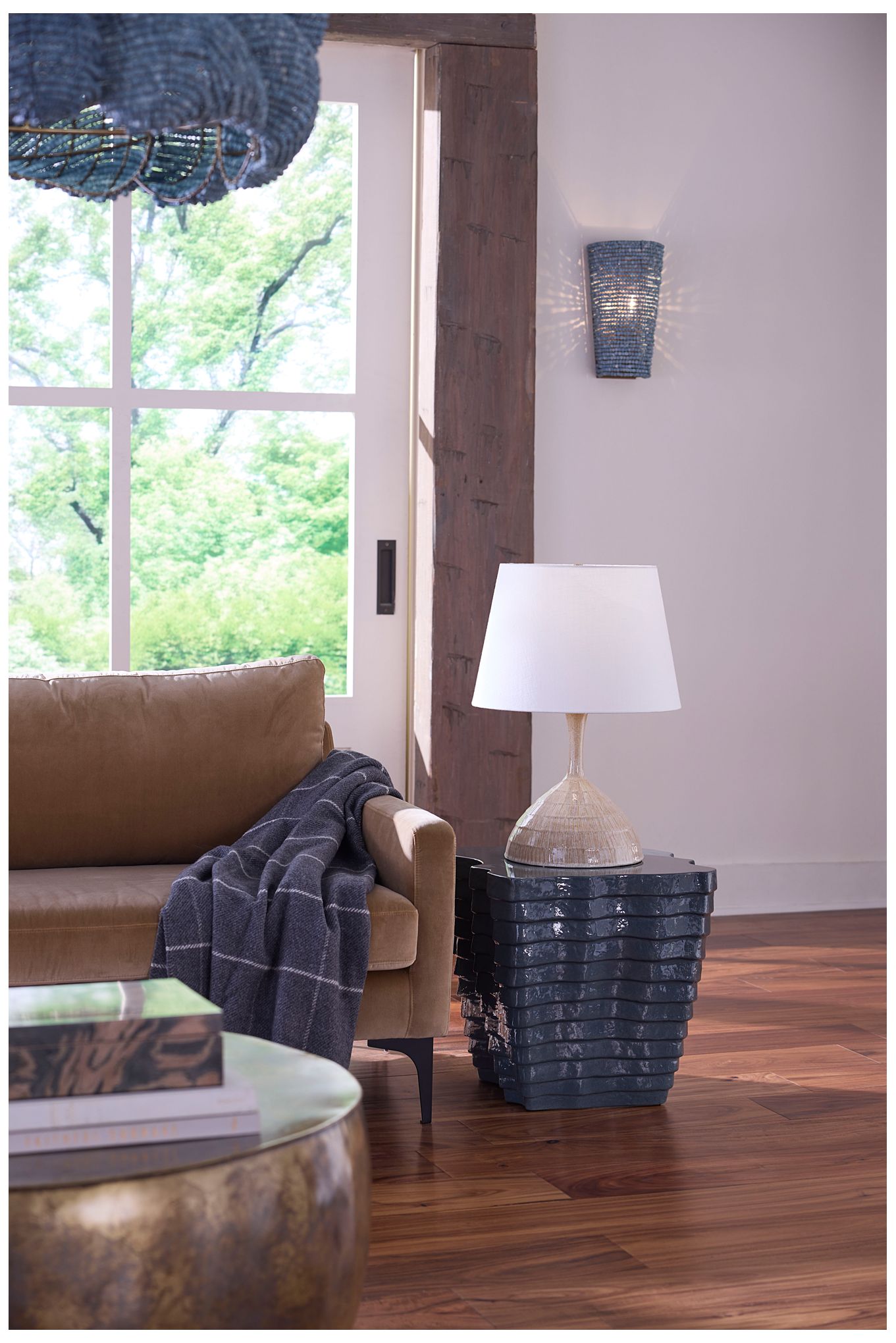 Image 5 Jamie Young Trumpet Ceramic Table Lamp 24.5" in Beige more views