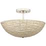 3_Jamie Young Tsunami 24" Wide White Wood Bead Ceiling Light
