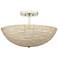 Jamie Young Tsunami 24" Wide White Wood Bead Ceiling Light
