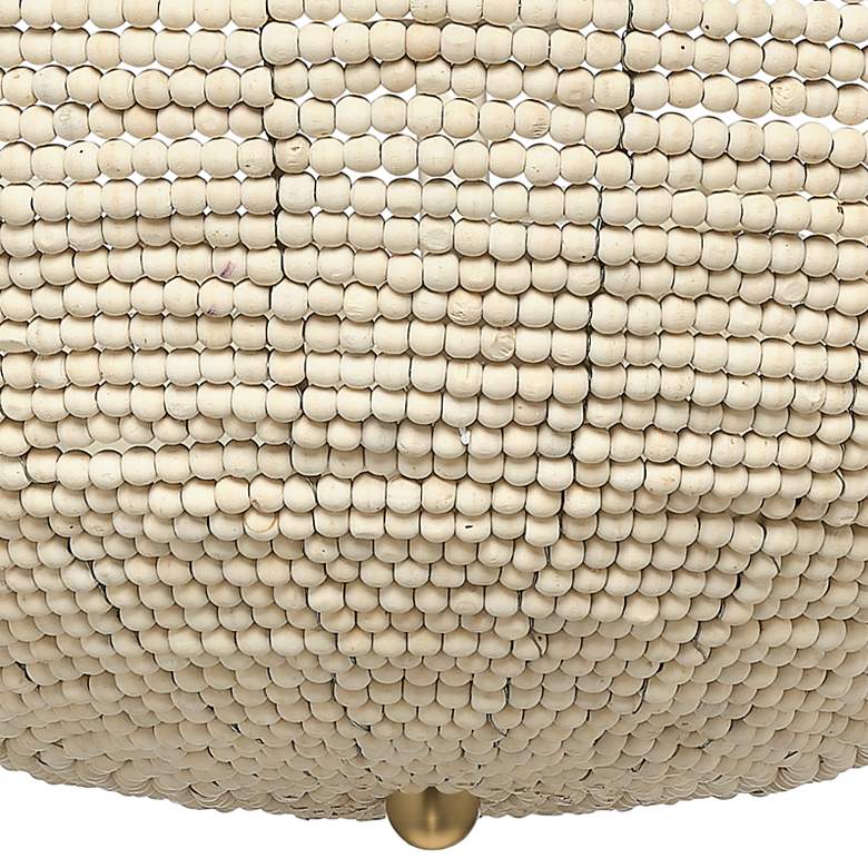 Image 4 Jamie Young Tsunami 24" Wide White Wood Bead Ceiling Light more views