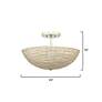 6_Jamie Young Tsunami 24" Wide White Wood Bead Ceiling Light more views