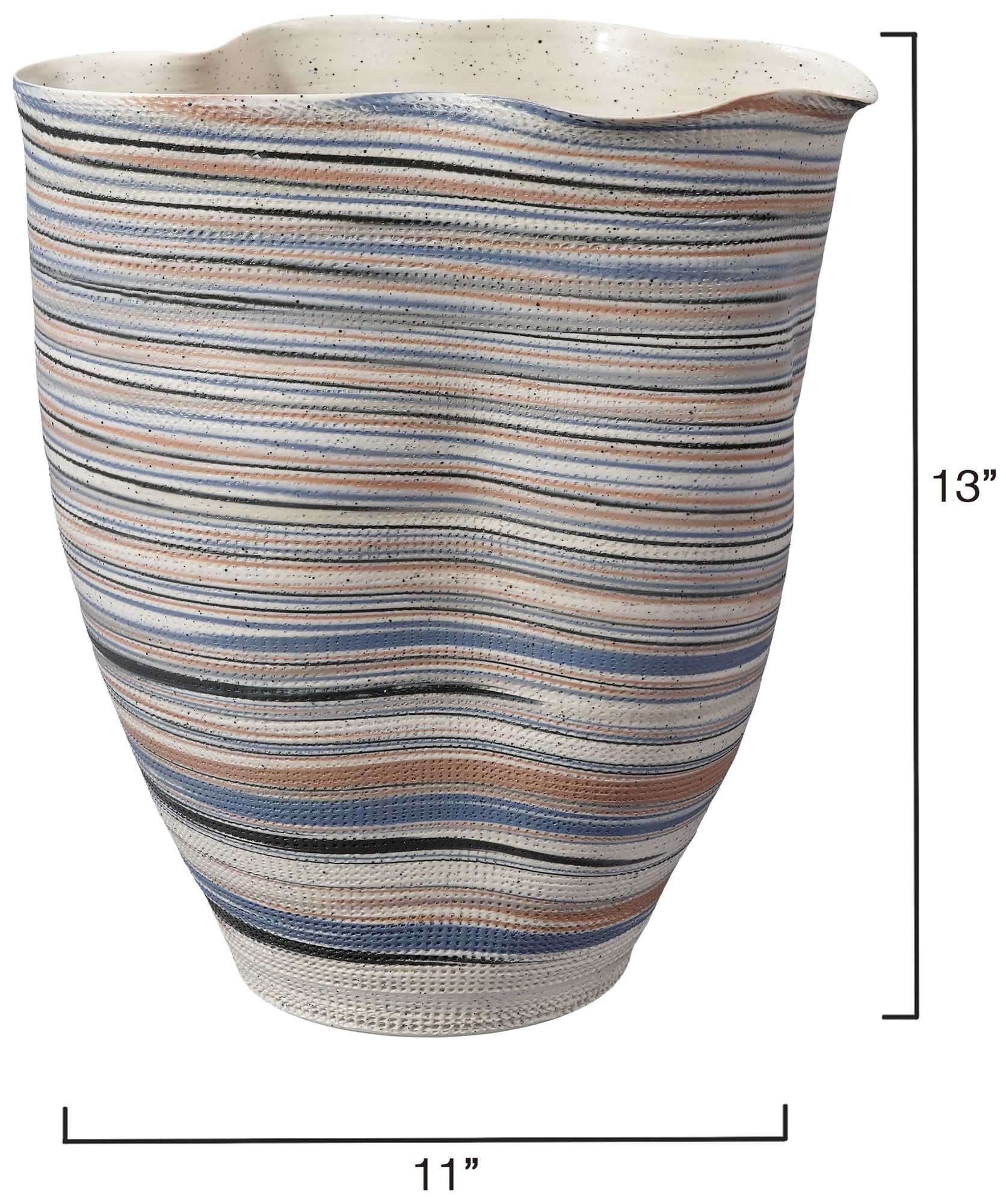 Image 3 Jamie Young Undulation Porcelain Decorative Vase more views