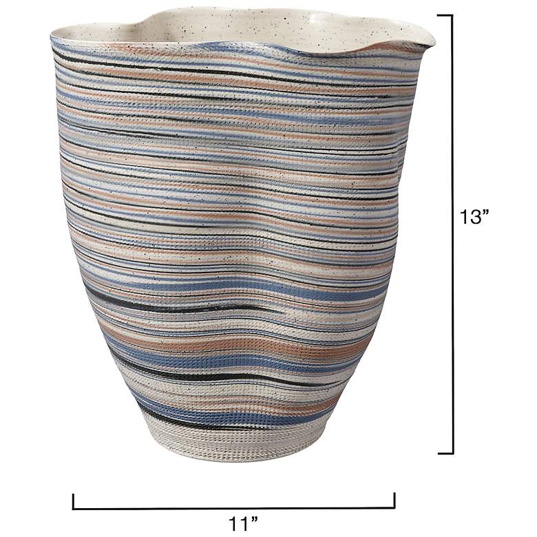 Image 3 Jamie Young Undulation Porcelain Decorative Vase more views