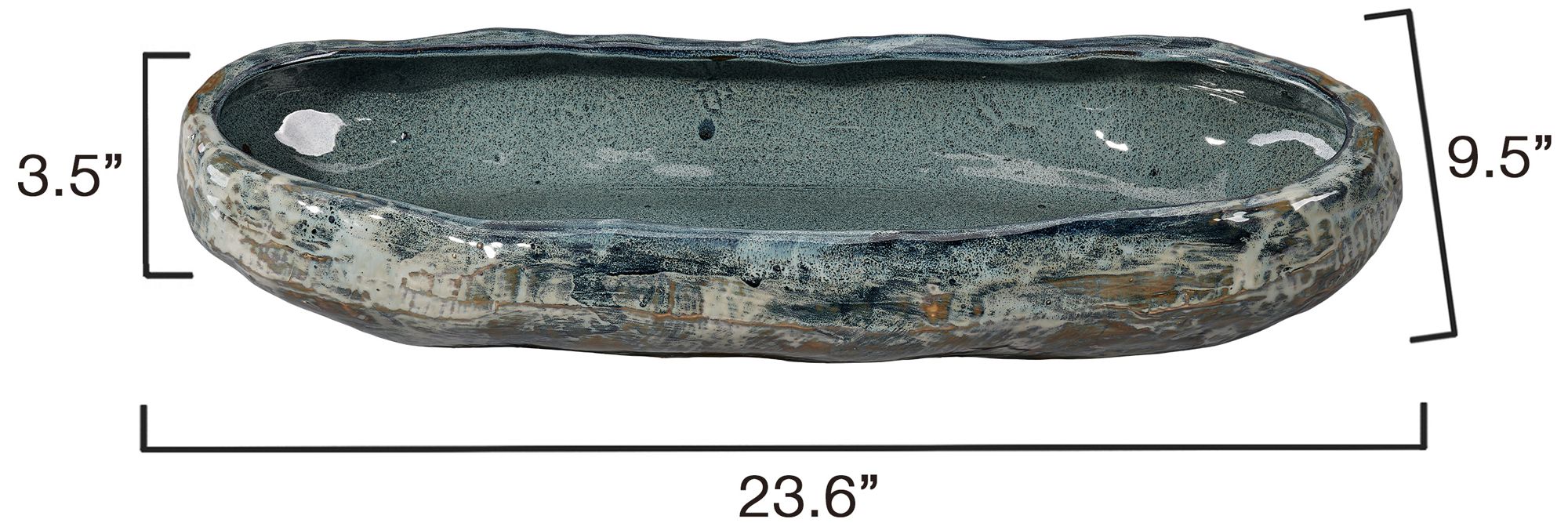 Image 3 Jamie Young Unearthed Oval Ceramic Decorative Bowl more views