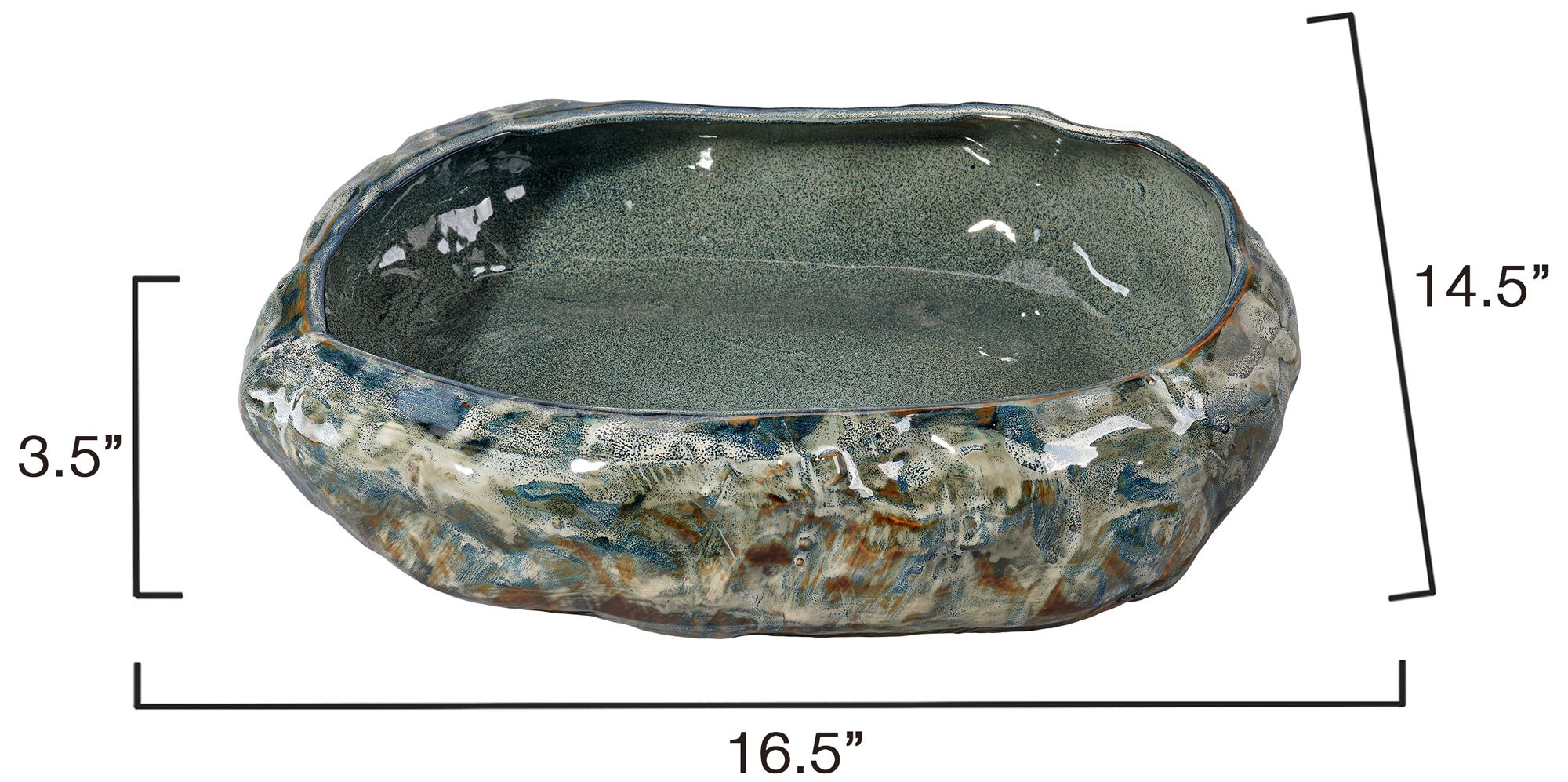 Image 3 Jamie Young Unearthed Round Ceramic Decorative Bowl more views