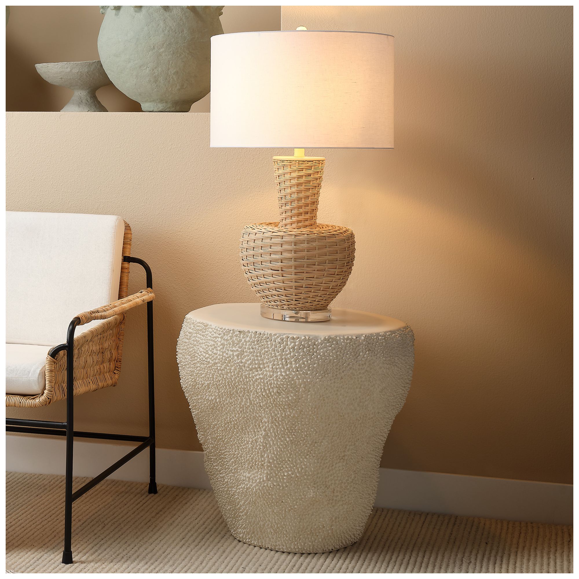 Image 2 Jamie Young Uni Fiber Glass Indoor/Outdoor Large Side Table more views