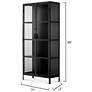 3_Jamie Young Union Tall Curio Black Iron Cabinet more views