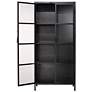 7_Jamie Young Union Tall Curio Black Iron Cabinet more views