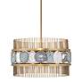 Jamie Young Upsala 32" Wide Antique Brass 8-Light Chandelier