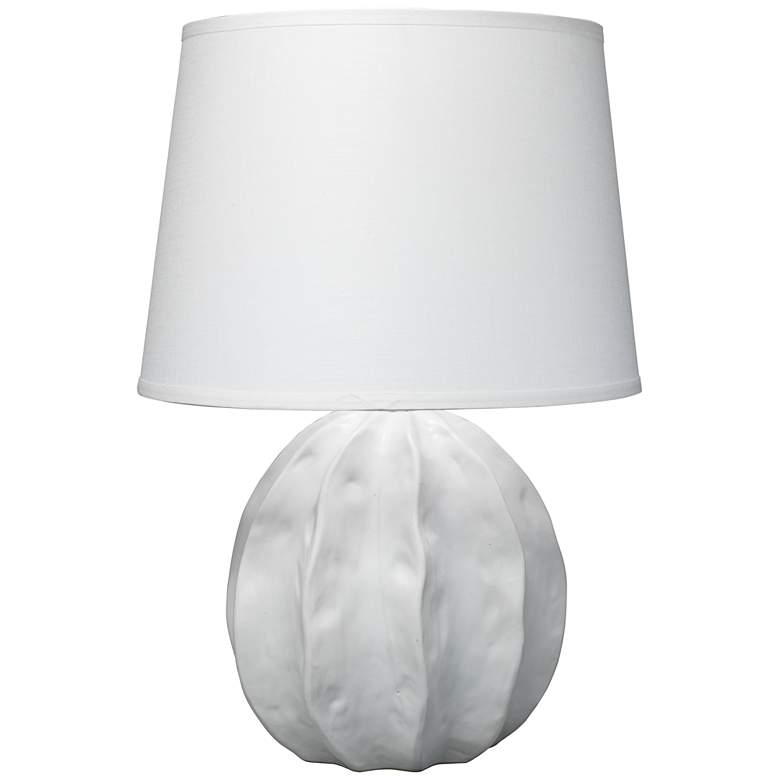 Image 1 Jamie Young Urchin Coastal Matte White Ceramic Table Lamp