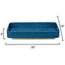 3_Jamie Young Utopia Indigo Raffia Decorative Tray with Antique Brass Base more views