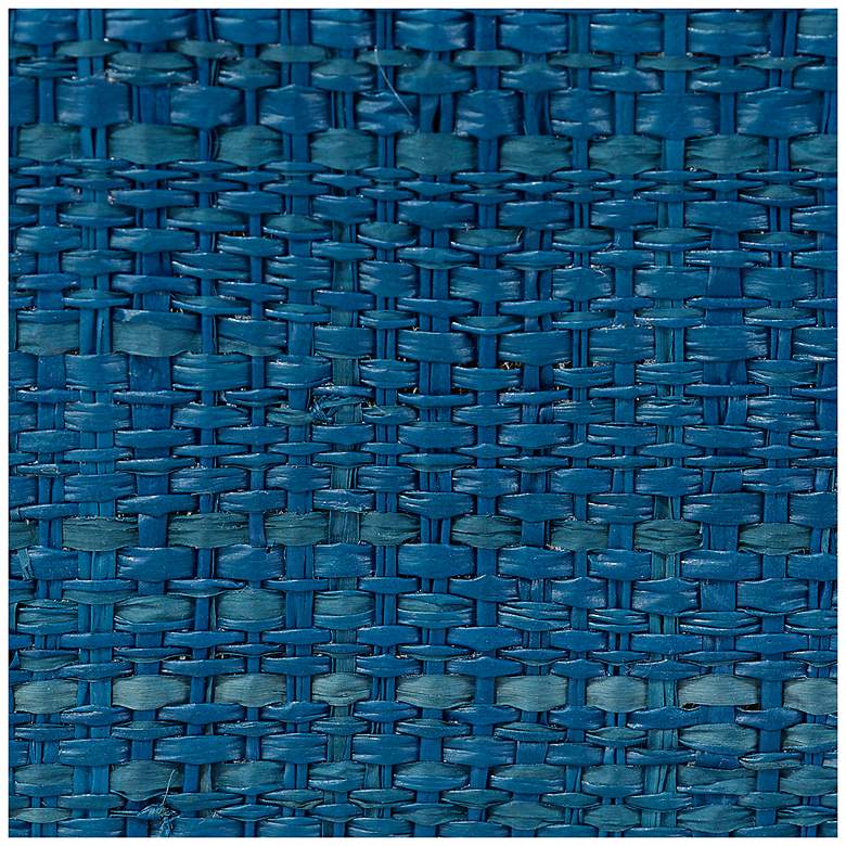 Image 4 Jamie Young Utopia Indigo Raffia Decorative Tray with Antique Brass Base more views