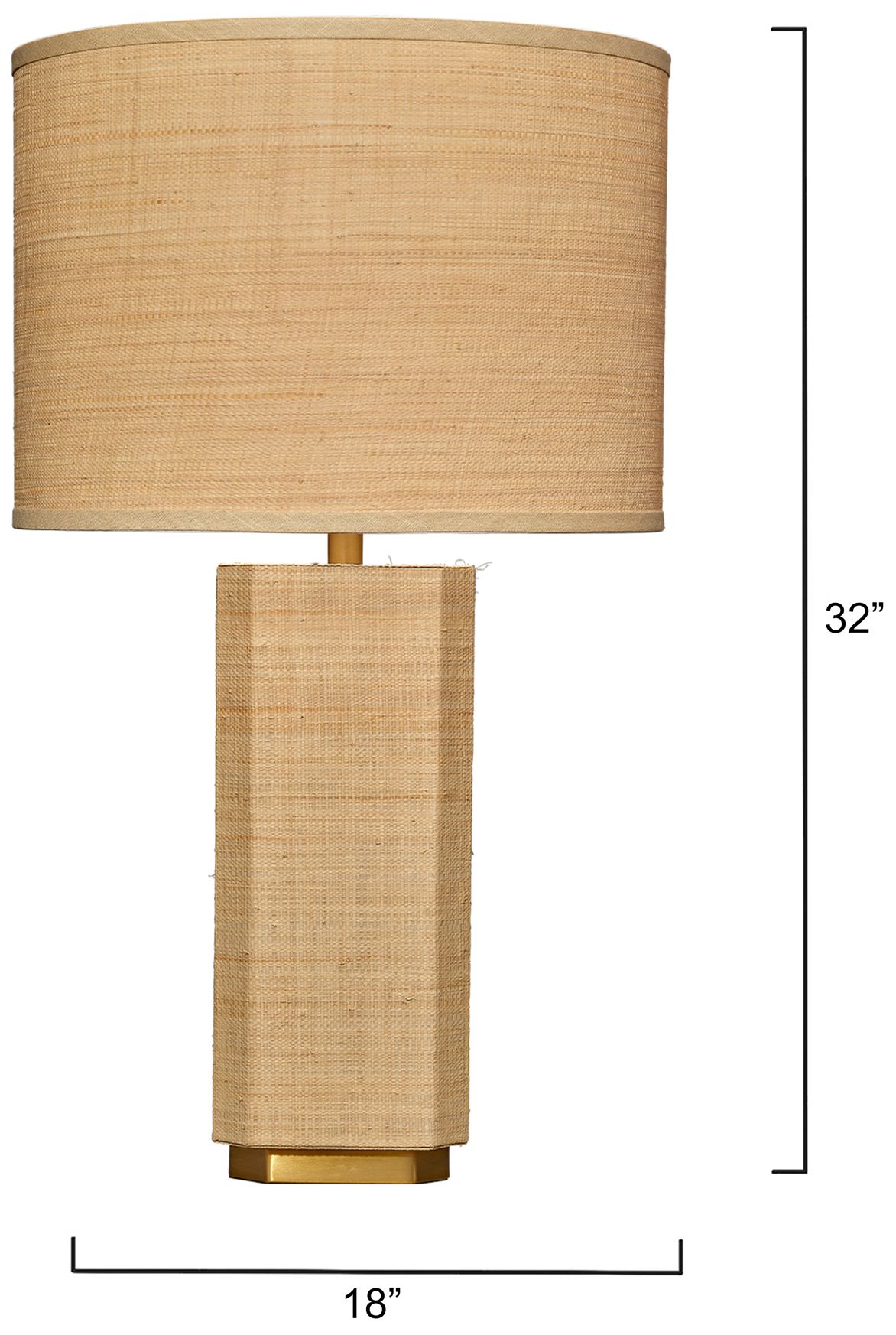 Jamie Young Utopia Raffia Table Lamp with Raffia Shade