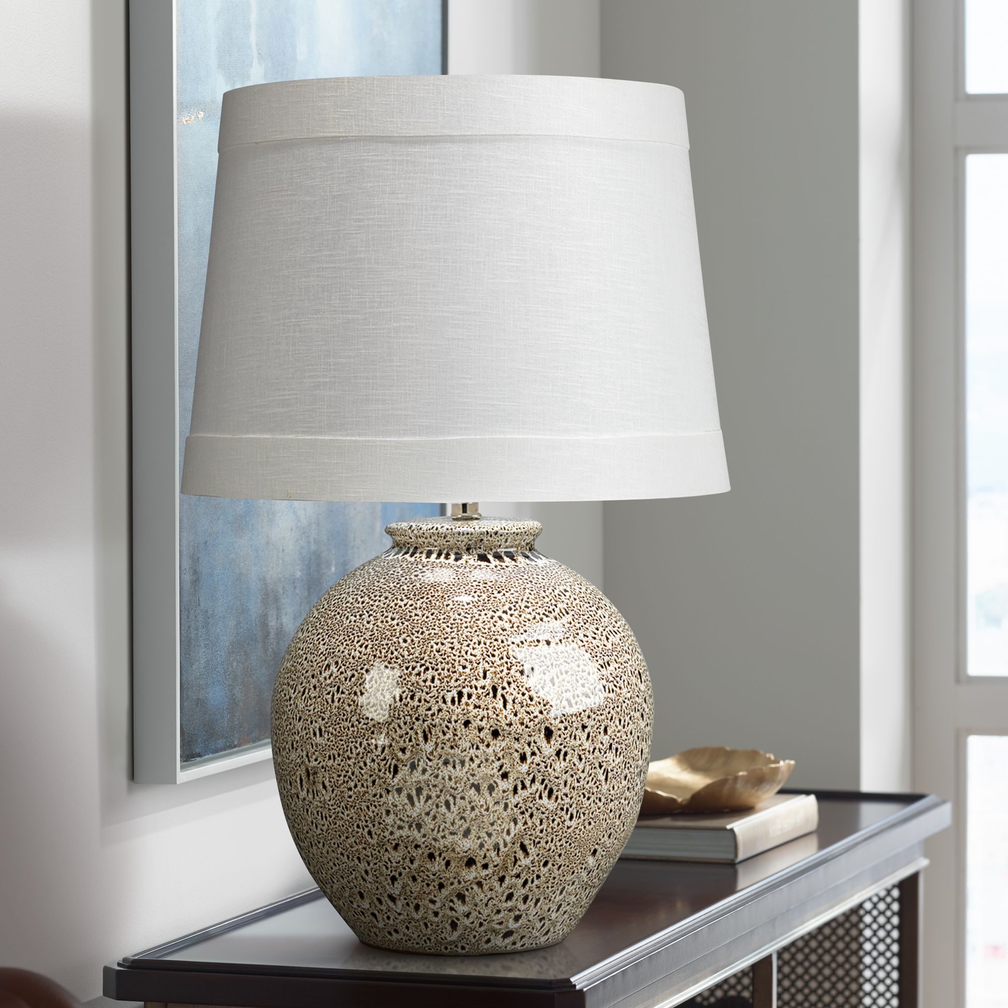 ceramic glaze table lamp