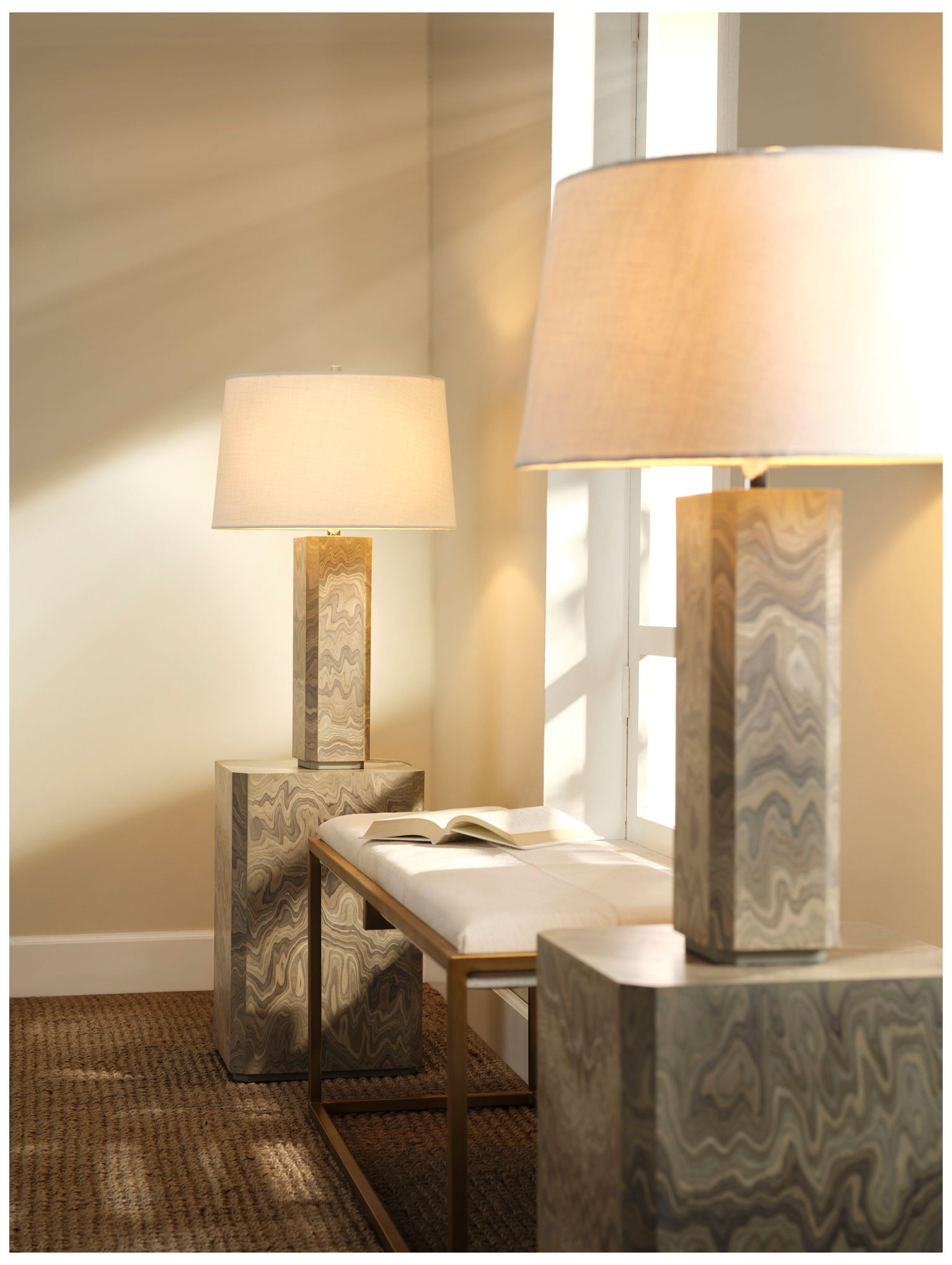Image 3 Jamie Young Vale Veneer Side Table 22" in Gray more views