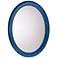 Jamie Young Valley 35" x 26" Oval Wall Mirror in Indigo Raffia