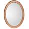 Jamie Young Valley 35" x 26" Oval Wall Mirror in Natural Raffia
