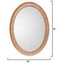 3_Jamie Young Valley 35" x 26" Oval Wall Mirror in Natural Raffia more views
