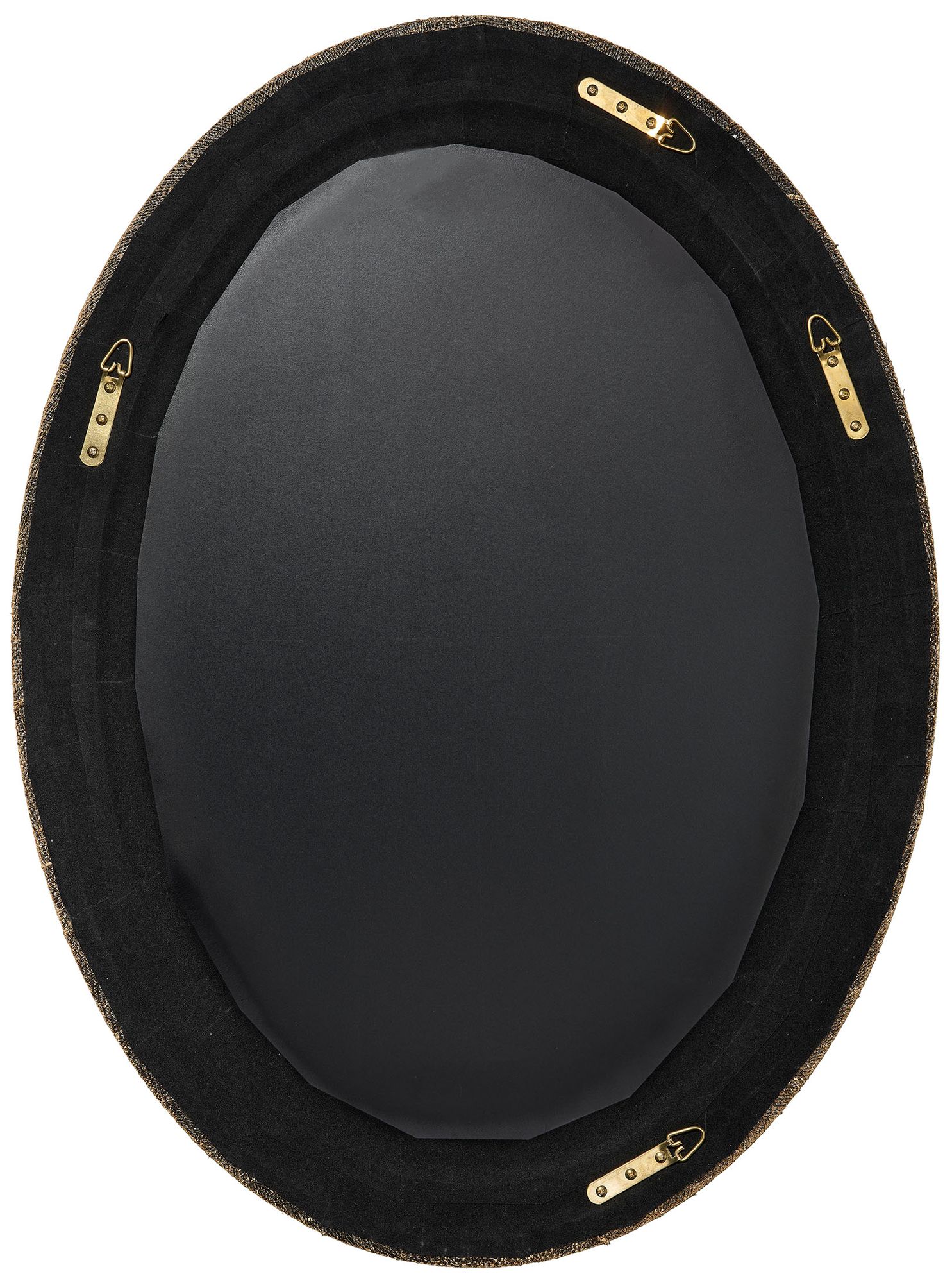 Image 5 Jamie Young Valley 35" x 26" Oval Wall Mirror in Natural Raffia more views