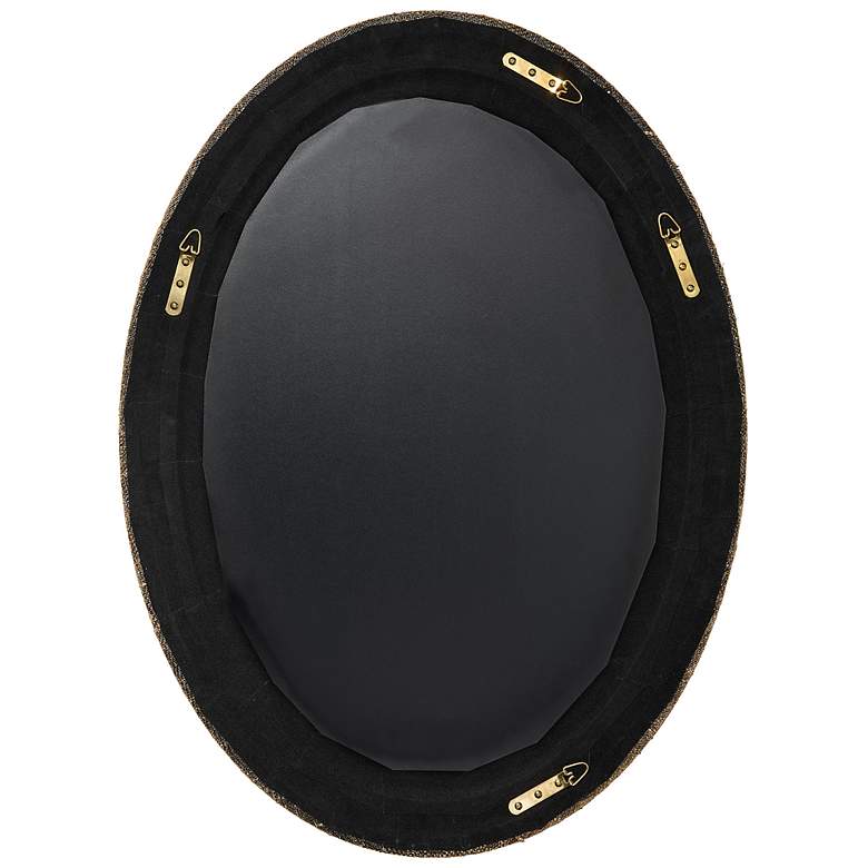 Image 5 Jamie Young Valley 35" x 26" Oval Wall Mirror in Natural Raffia more views