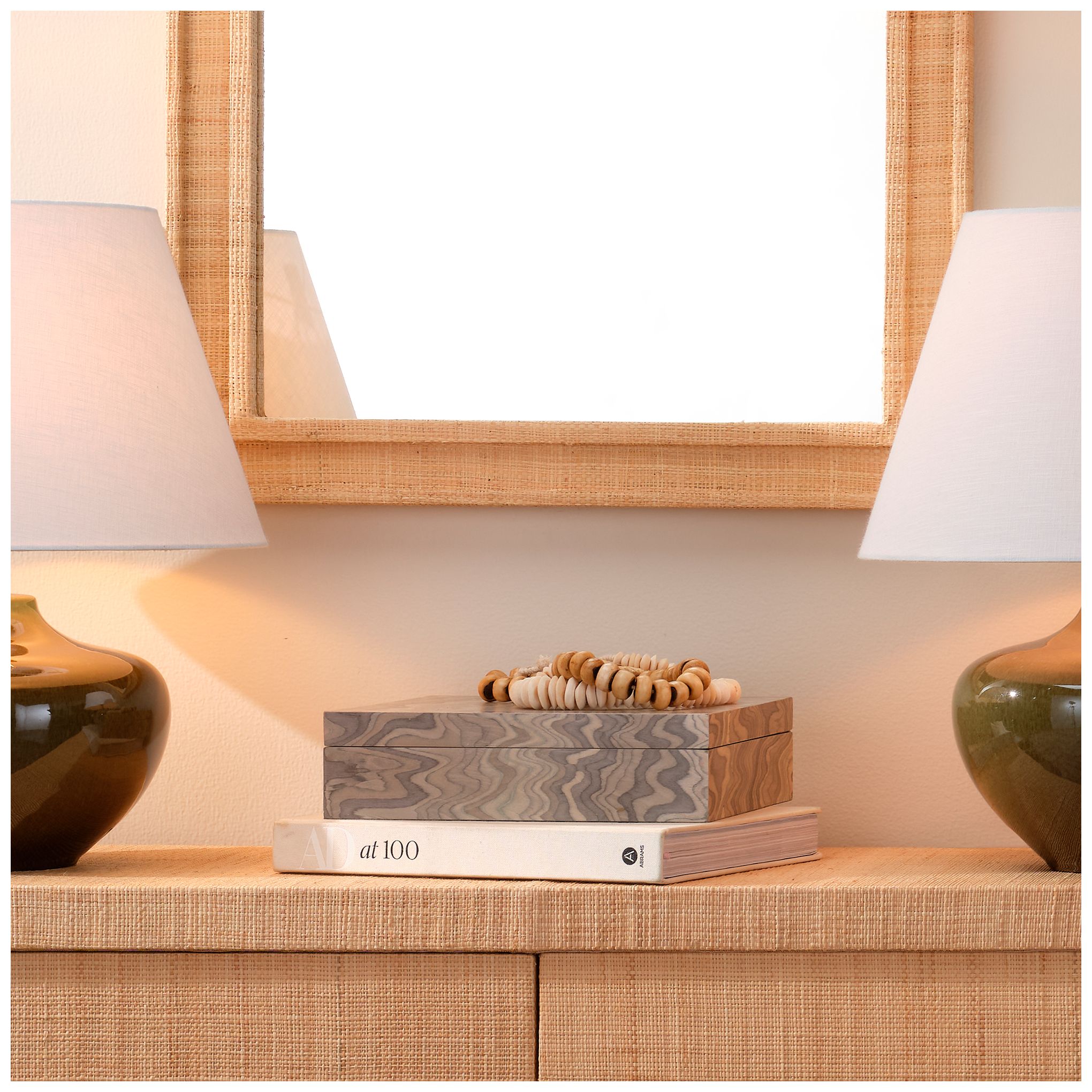 Image 2 Jamie Young Valley Wood Decorative Box 3.5" in Gray more views