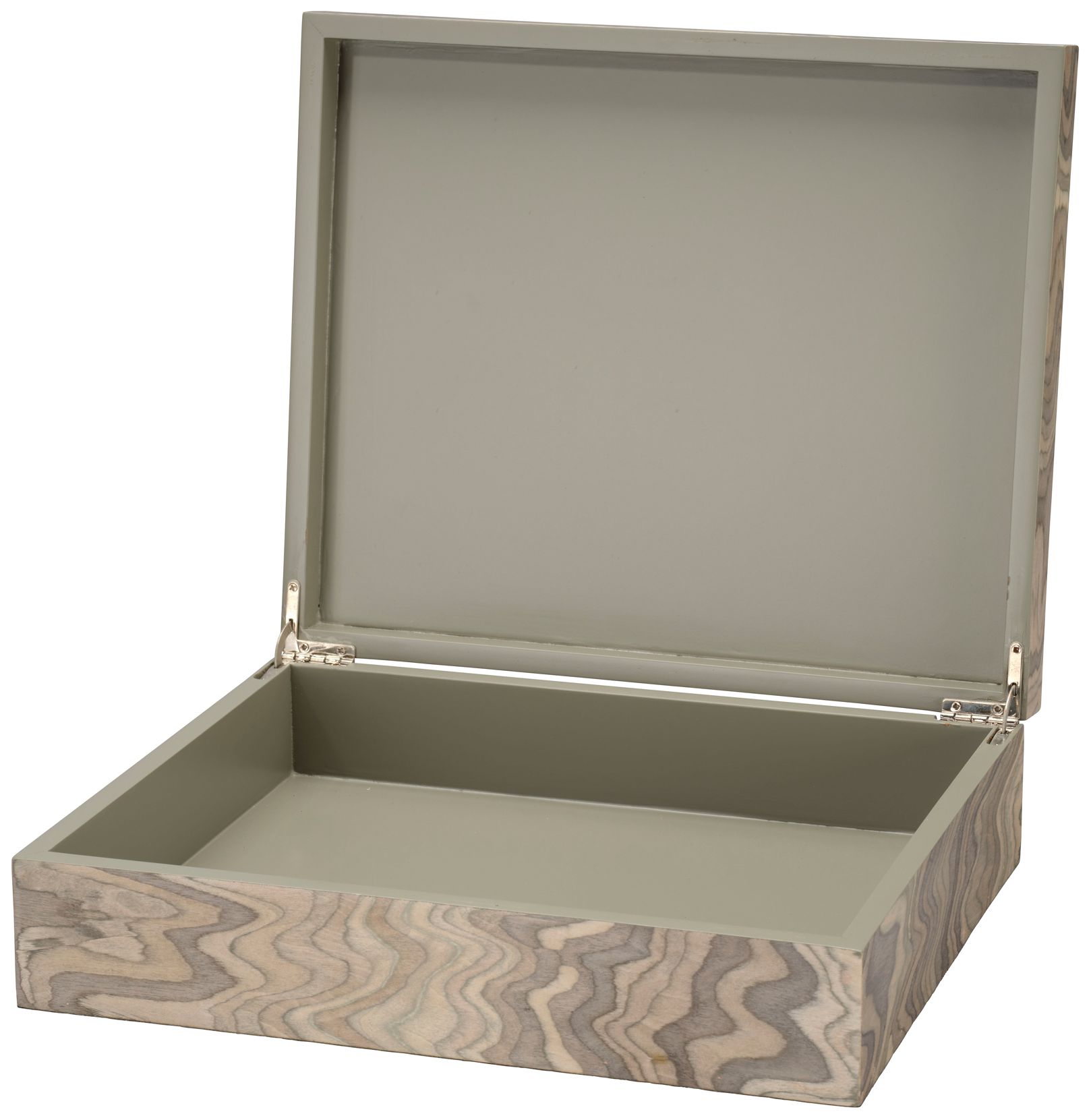 Image 5 Jamie Young Valley Wood Decorative Box 3.5" in Gray more views