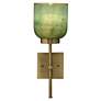 Jamie Young Vapor 15 3/4" High Aqua Glass and Brass Metal Wall Sconce