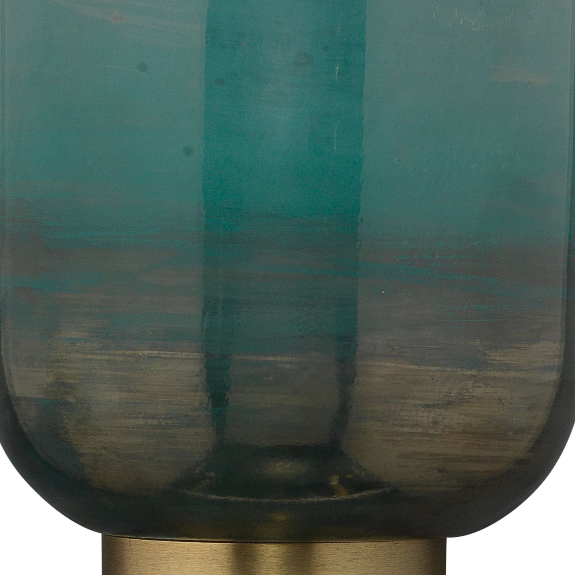 Image 4 Jamie Young Vapor 15 3/4" High Aqua Glass and Brass Metal Wall Sconce more views