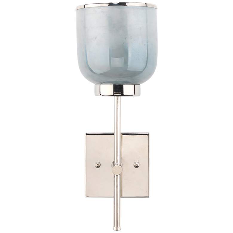 Image 1 Jamie Young Vapor 15 3/4 inch High Opal Glass and Nickel Metal Wall Sconce