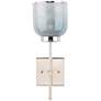 1_Jamie Young Vapor 15 3/4" High Opal Glass and Nickel Metal Wall Sconce