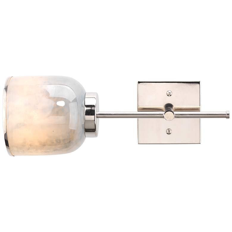 Jamie Young Vapor 15 3/4 inch High Opal Glass and Nickel Metal Wall Sconce more views