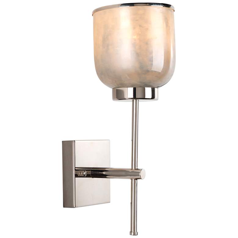 Image 6 Jamie Young Vapor 15 3/4" High Opal Glass and Nickel Metal Wall Sconce more views