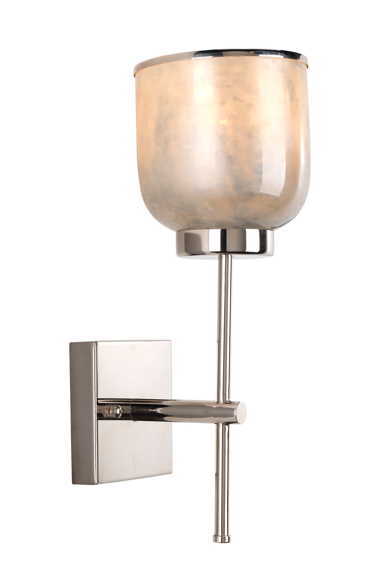 Jamie Young Vapor 15 3/4" High Opal Glass and Nickel Metal Wall Sconce