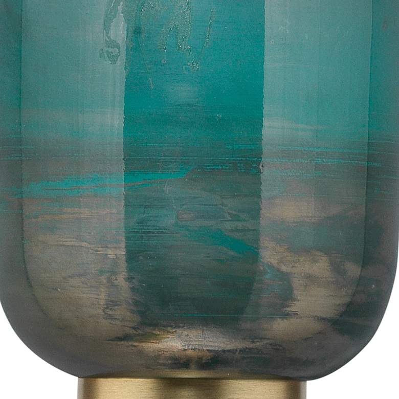 Image 3 Jamie Young Vapor 24 3/4 inch High Aqua and Brass Double Wall Sconce more views