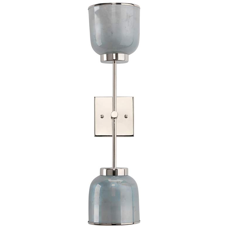 Image 1 Jamie Young Vapor 24 3/4" High Opal and Nickel Double Wall Sconce