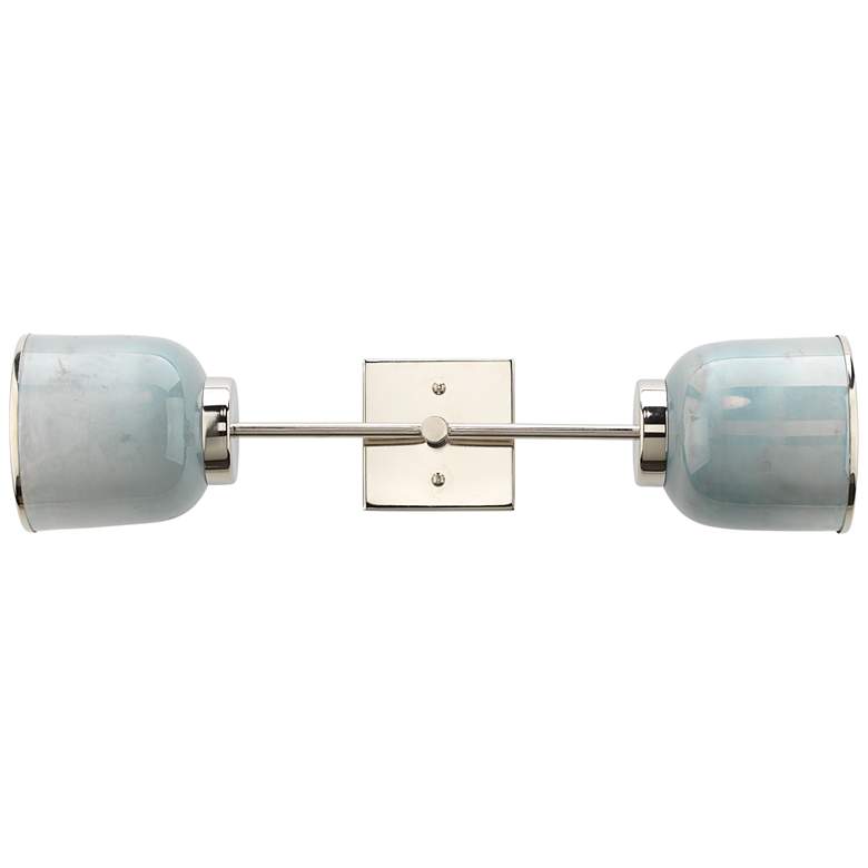 Image 5 Jamie Young Vapor 24 3/4 inch High Opal and Nickel Double Wall Sconce more views