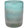 Jamie Young Vapor Metallic Aqua 11" High Glass Vase
