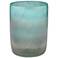 Jamie Young Vapor Metallic Aqua 11" High Glass Vase