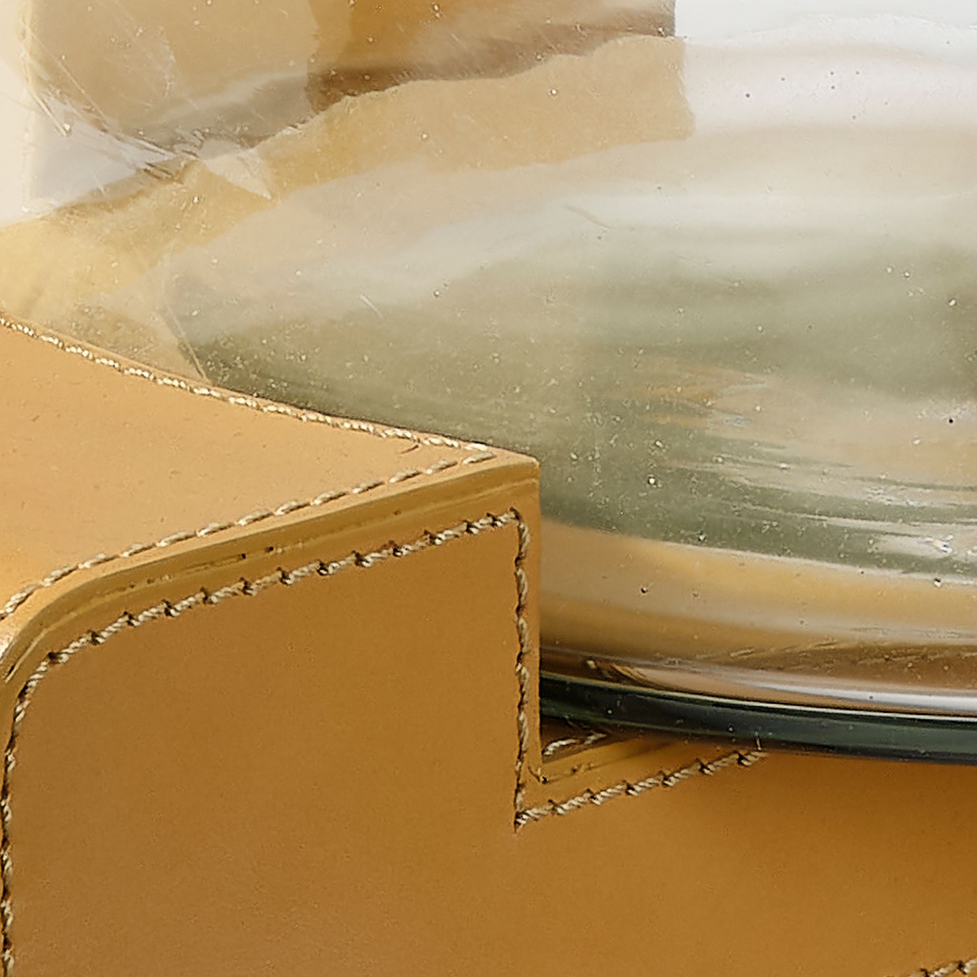 Image 4 Jamie Young Vector Leather Hurricane, Cashew more views