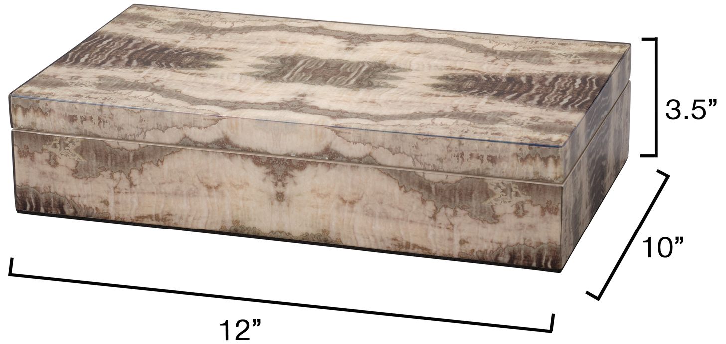 Image 3 Jamie Young Venom Wood Decorative Box 3" in Gray more views