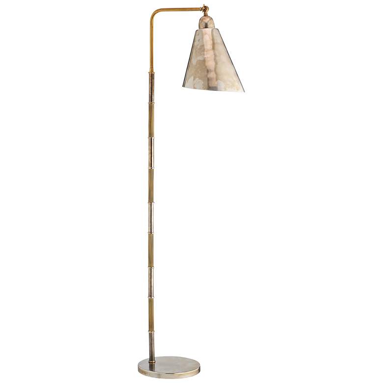 Image 1 Jamie Young Vilhelm Antique Silver and Brass Floor Lamp