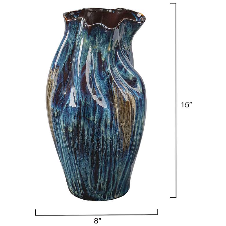 Image 3 Jamie Young Whirl Ceramic Decorative Vase, Large more views